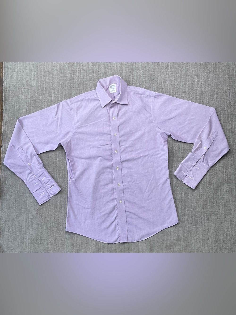 Men's Brooks Brothers Slim Fit Purple French cuff shirt 15.5 - 35